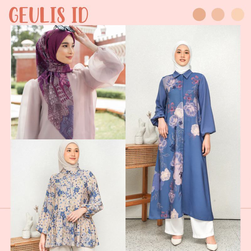 CAT SERIES VOL.3 & MICKEY MOUSE CITY SCARVES SERIES DISNEY GEULIS ID | CHLOE SHIRT DENIM SUNNY BLUE 