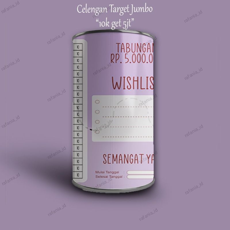 UKURAN BESAR | CELENGAN TARGET 10 K TARGET 5 JUTA