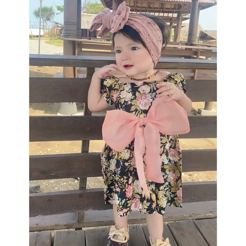 LILYROSE PITA KACA HIKARU DRESS Premium katun jepang baju bayi Baju Setelan Bunga Pergi Lucu Fashion Anak Bayi Perempuan Cewek Terlaris Lucu ICHIKA kelly hazel