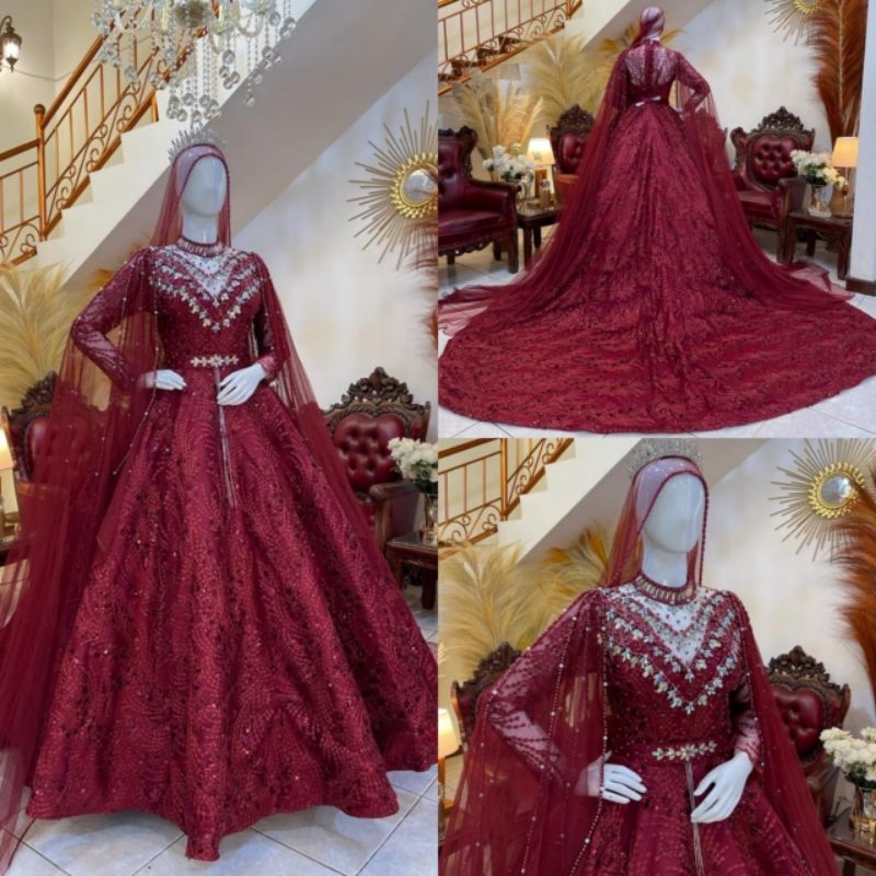 Gaun pengantin crinoline premium || Wedding dress