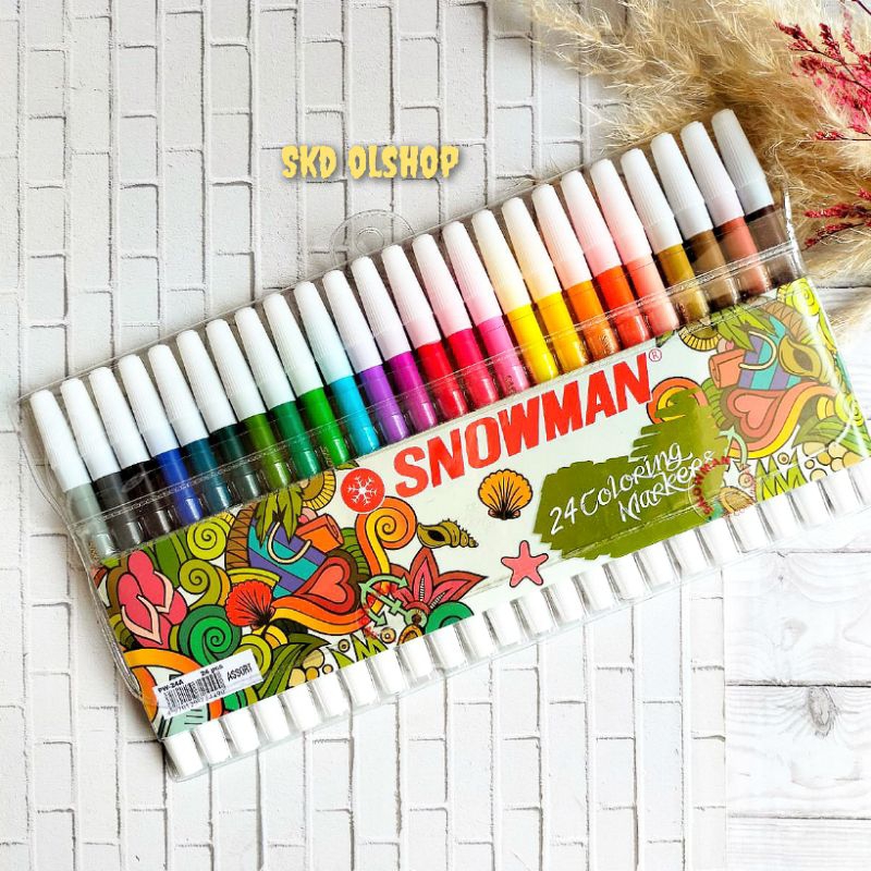 SPIDOL SNOWMAN 24 WARNA Coloring Marker