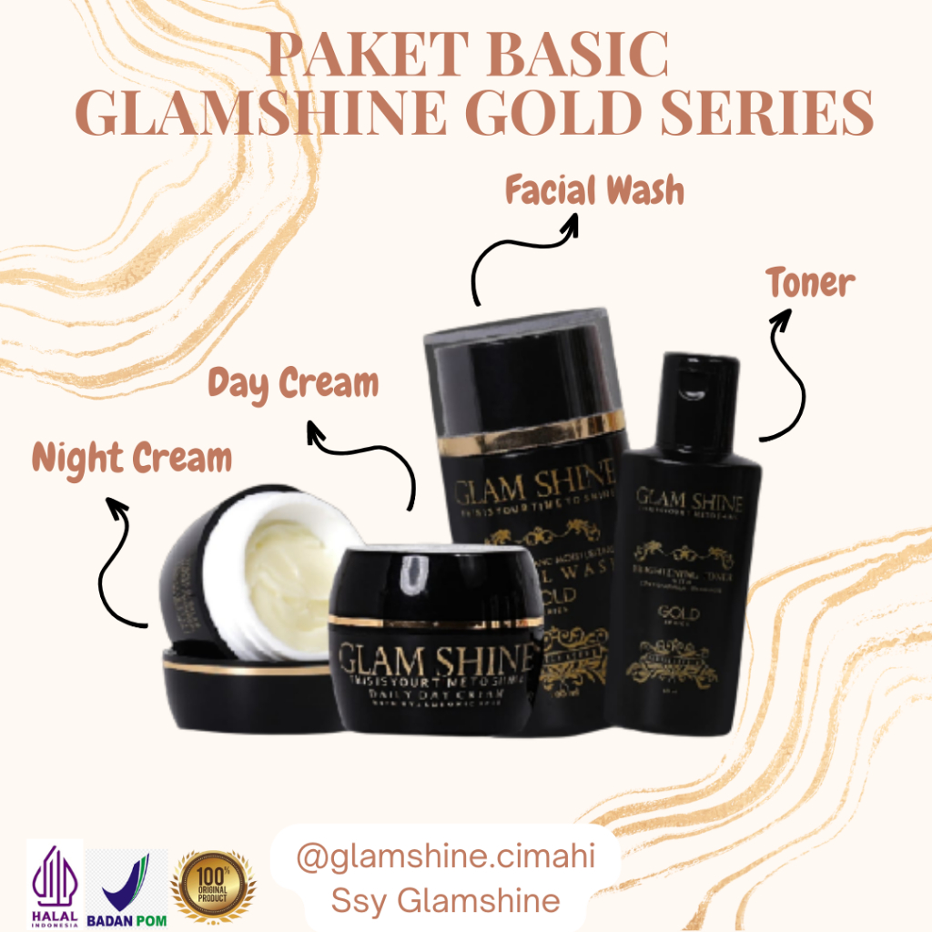 PAKET GLAMSHINE GOLD SERIES  / ORIGINAL PAKET BASIC GLAMSHINE GOLD SERIES