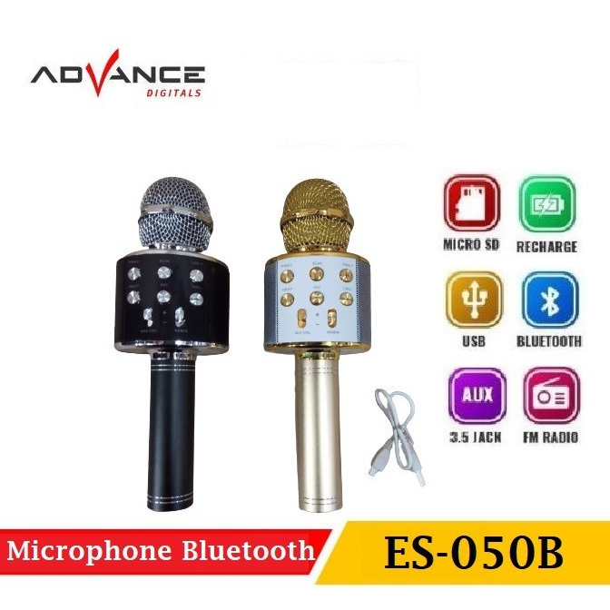 Mic Karoke Bluetooth Advance ES050B Speaker Wireless Garansi Resmi