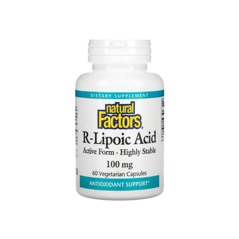 Natural Factors R-Lipoic Acid 100 mg 60 Vegetarian Capsules