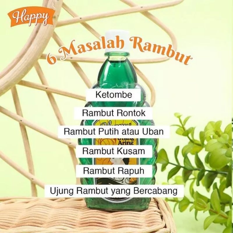 Minyak Urang Aring Happy 90ml &amp; 55ml~Minyak Rambut Urang Aring Happy