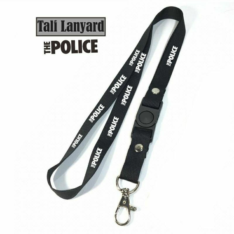 

Lanyard THE POLICE / Tali Lanyard Band Gantungan Kunci Name Tag Id Card / Pods / Brand Lokal