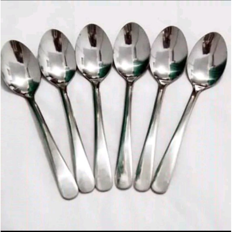 Sendok es panjang / sendok es tebal stainless / ice tea spoon / sendok teh panjang tebal 6pcs