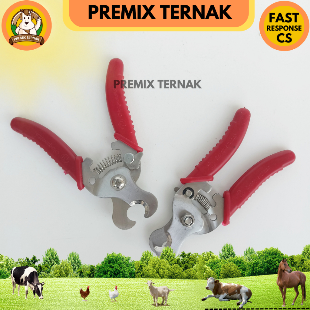 ALAT POTONG EARTAG MERAH - Gunting Ear Tag Merah - Gunting Anting Kambing Domba Babi dan Sapi