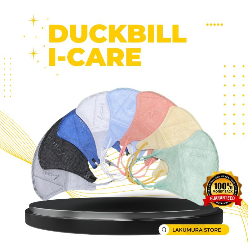 Masker Duckbill iCare 4 Ply Mix Warna Isi 50 Pcs