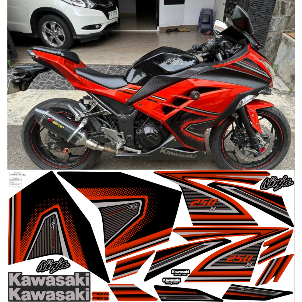 Sticker List Stripping Ninja 250 FI special edition 2014 stiker striping