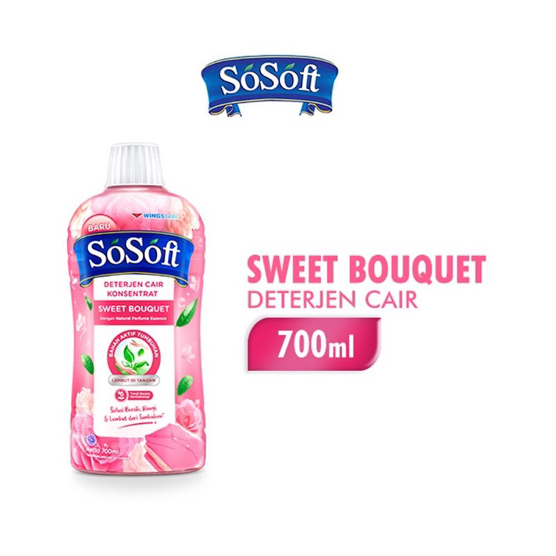 BPOM SO SOFT DETERJEN CAIR 700ml DETERGENT SOSOFT PARFUME ESSENCE