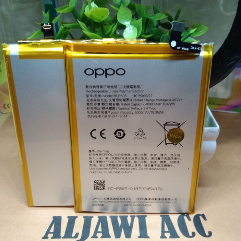 Baterai Batre Battery Oppo A16 / A32 / A53 / A54 / A93 Edisi 5G BLP805 BLP-805