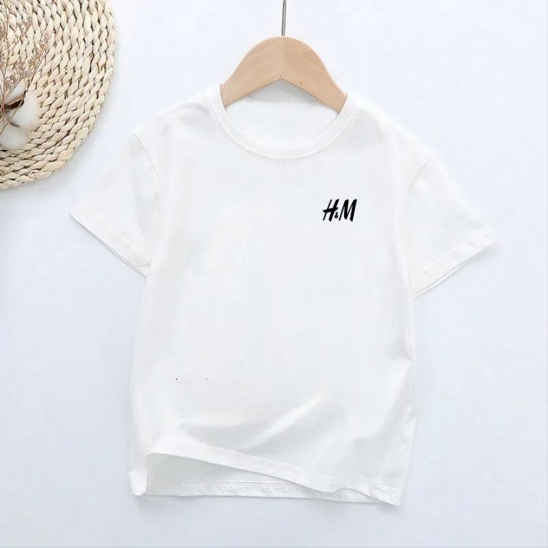 Kaos Anak Unisex HM Baju Anak Pakaian Atasan Anak Lengan Pendek Tshirt Kids 2-16Th Cod