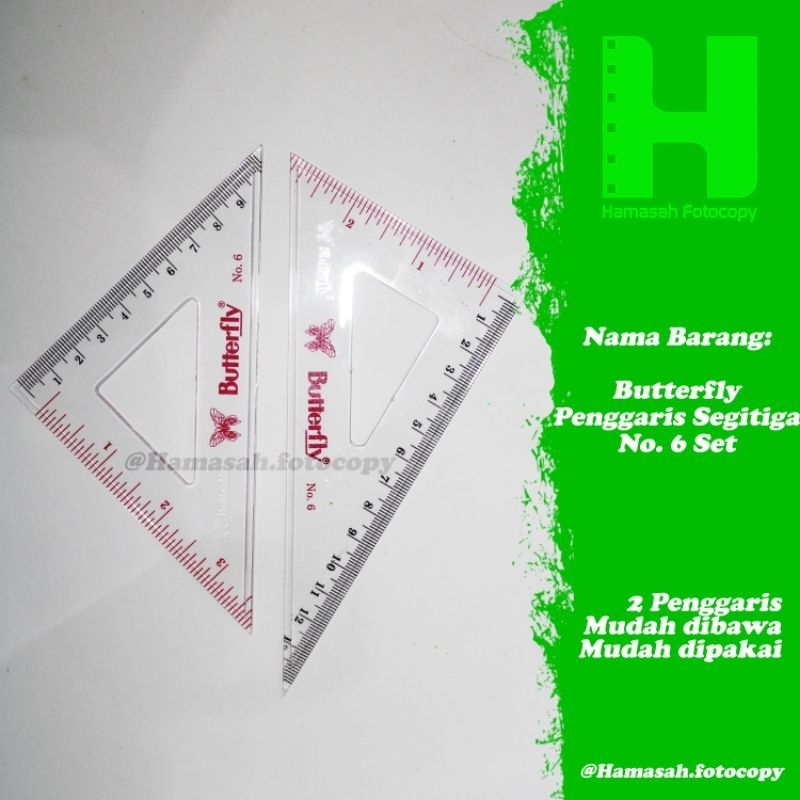 

Penggaris Segitiga Butterfly No.6 Set