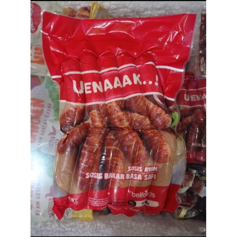 Belfoods Uenaaak Sosis Bakar Ayam Sapi 450 gr