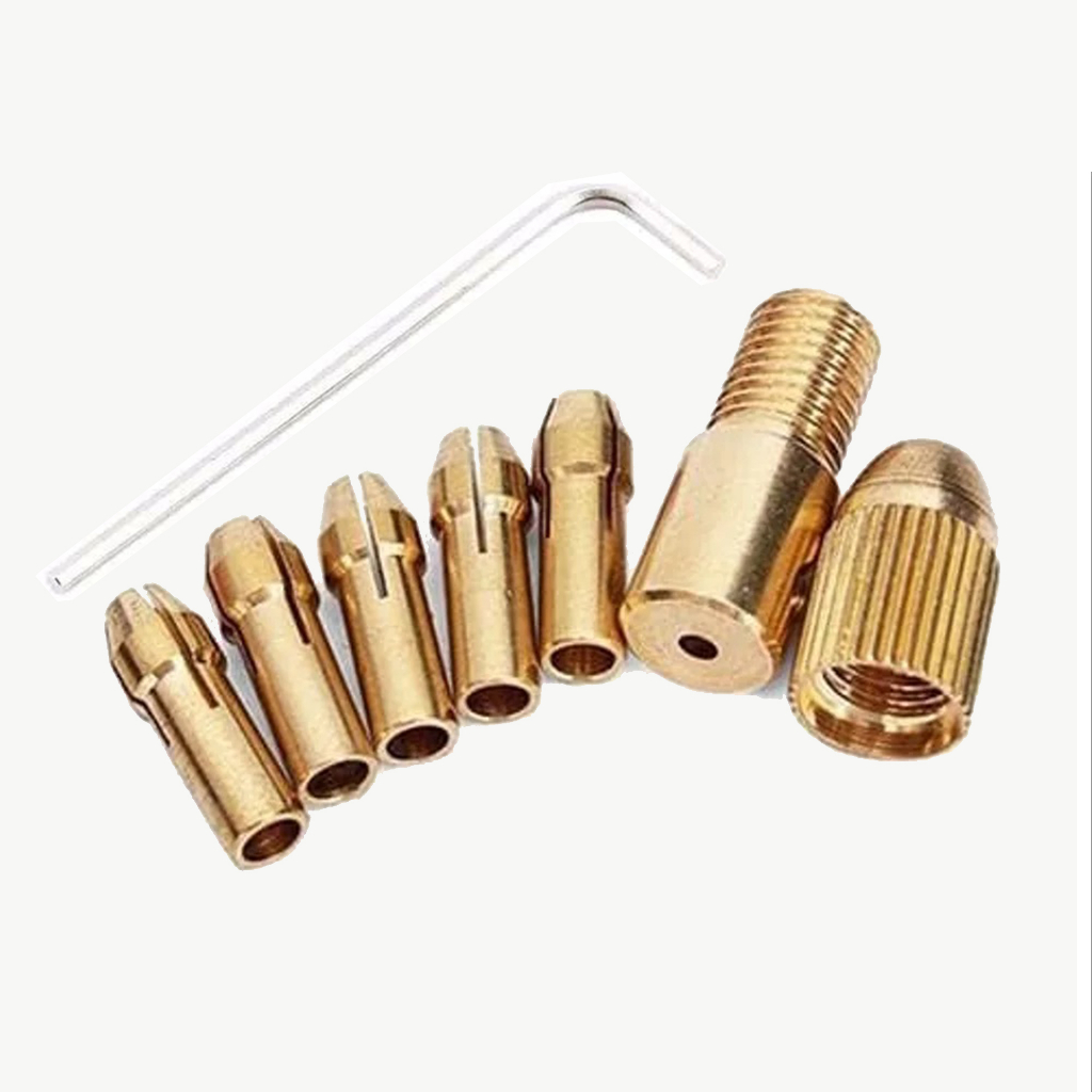 Kepala Mata Bor Mini Drill 0.5mm - 3.2mm Chuck Collet 7pcs