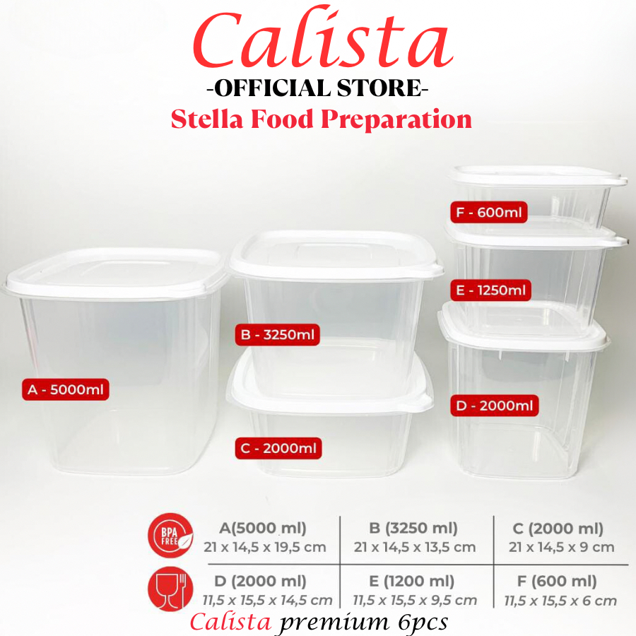 TOPLES SET CALISTA BENING FURANO PUTIH TRANSPARANT ISI 12PCS FOOD KONTAINER PREP CONTAINER KULKAS SET TEMPAT WADAH KOTAK PENYIMPANAN MAKANAN TOPLES KUE KERING LEBARAN 1 SET