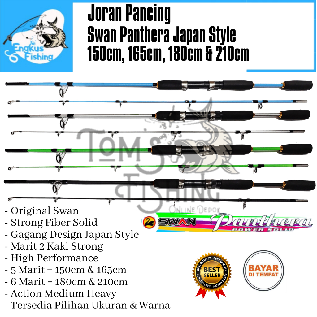 Joran Pancing Swan Panthera JS 150cm - 210cm Power Solid (8-17lbs) Japan Style - Engkus Fishing