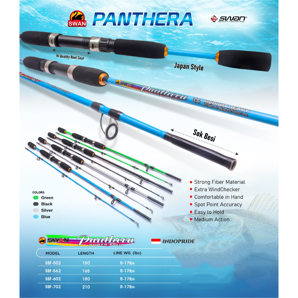 Joran Pancing Swan Panthera JS 150cm - 210cm Power Solid (8-17lbs) Japan Style - Engkus Fishing