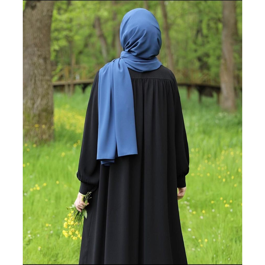 GF02 ~ INDIGO BLACK || GAMIS JET BLACK HIGH QUALITY || fashion muslim syari || gamis super premium || GAMIS JUMBO BISA XXL