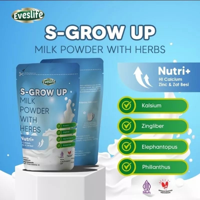 

Super Grow Up Susu Penggemuk sekaligus Peninggi Badan 200 gram