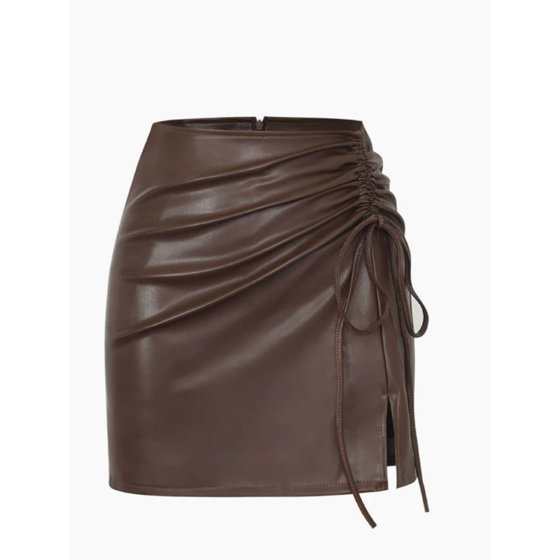 Skirt Mini Leather Rope Stretch/Melar