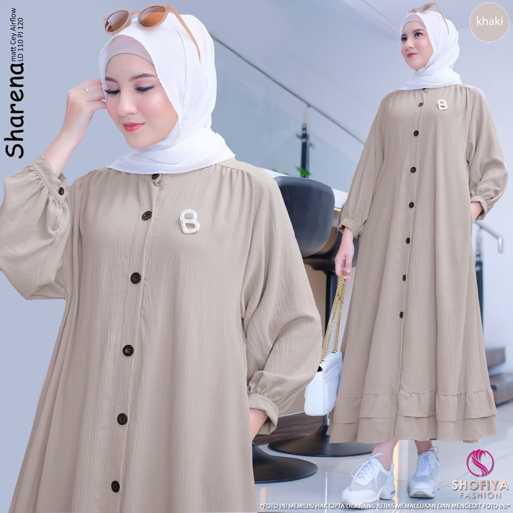 Baju Wanita Sharena Dres Crinkle