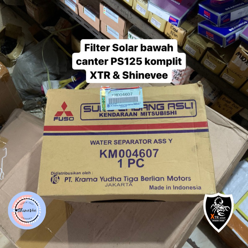 Filter Solar bawah canter PS125 komplit KM004607 water separator assy PS110 PS136 Di jamin ori 100%