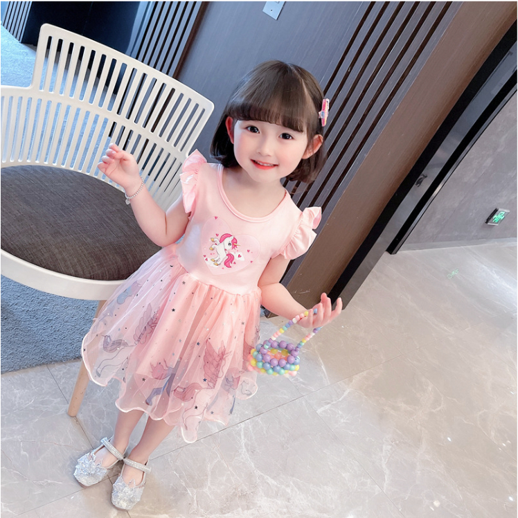 babyfit 3-8thn PRETTY UNICORN baju dress rok tutu gaun pesta anak perempuan import ds-0603