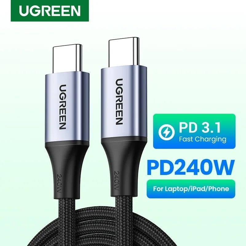 Ugreen 240W PD4.0 USB C to C Braided Cable 5A Fast Charging