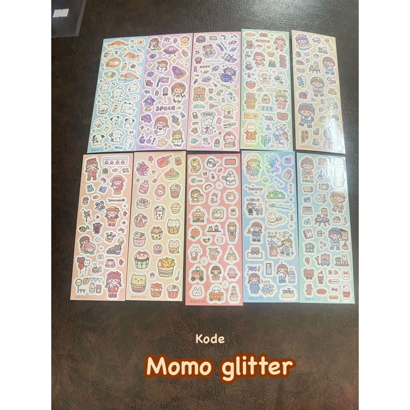 

sticker glitter 1 pack isi 10 lembar