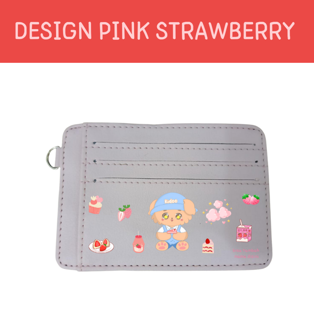 CARD WALLET HOLDER LANYARD CU*STOM WANITA PRIA TALI LEHER DAN SLOT KARTU UANG CORPORATE KPOP CUS*TOM NCT EXO