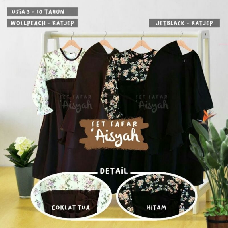 set safar banat kombi katjep qonitah hijab