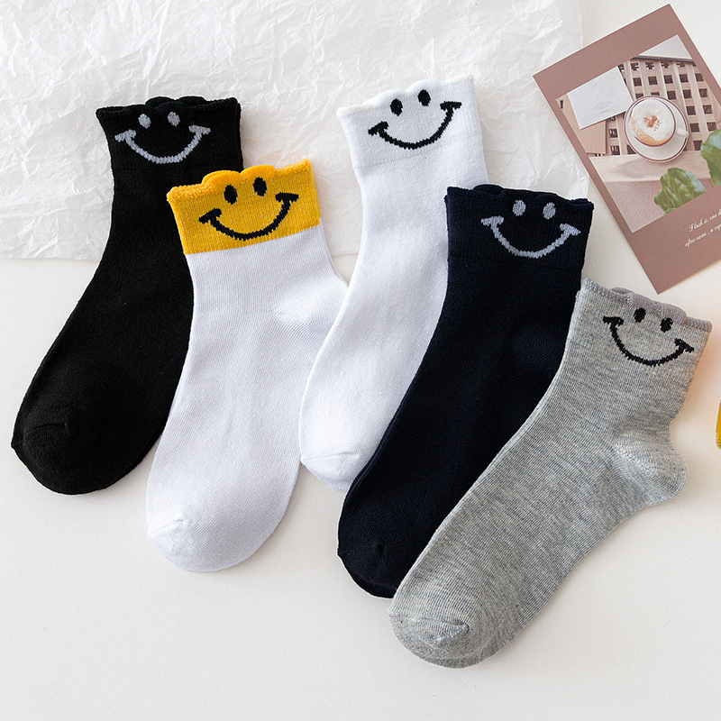 BV.ID KK1121 Kaos Kaki Pendek Fashion Korean Ankle Socks Korean Cute Unisex Motif Smile