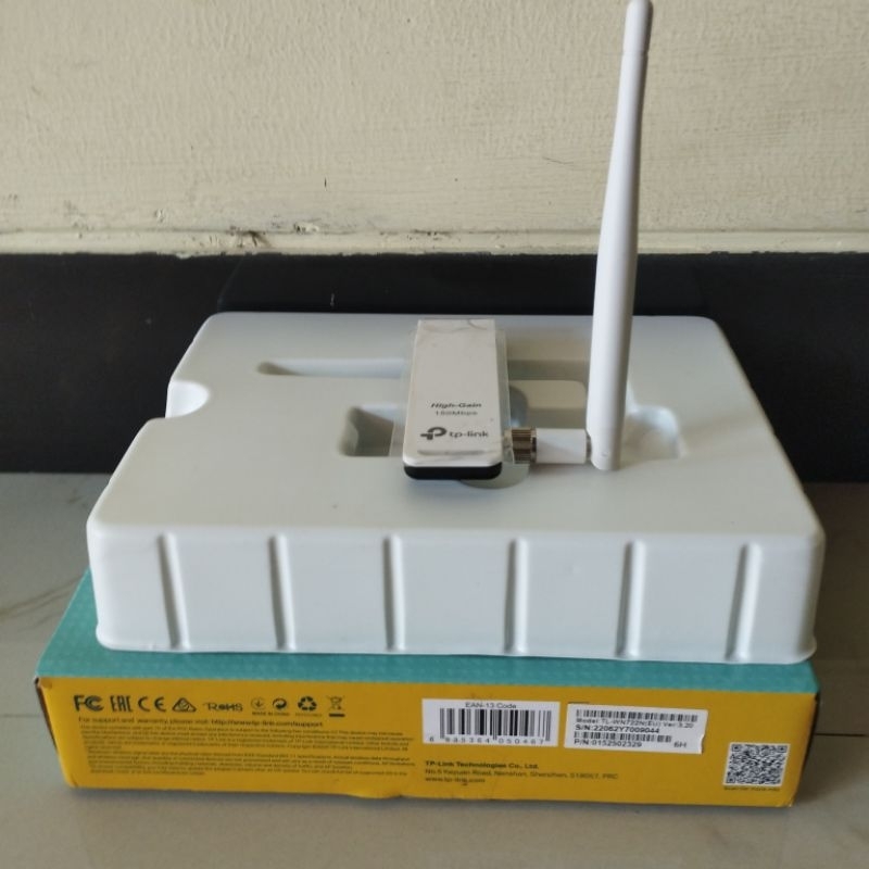 USB Adapter Wifi TP-LINK TL-WN722N 150Mbps High Gain Wireless Like New