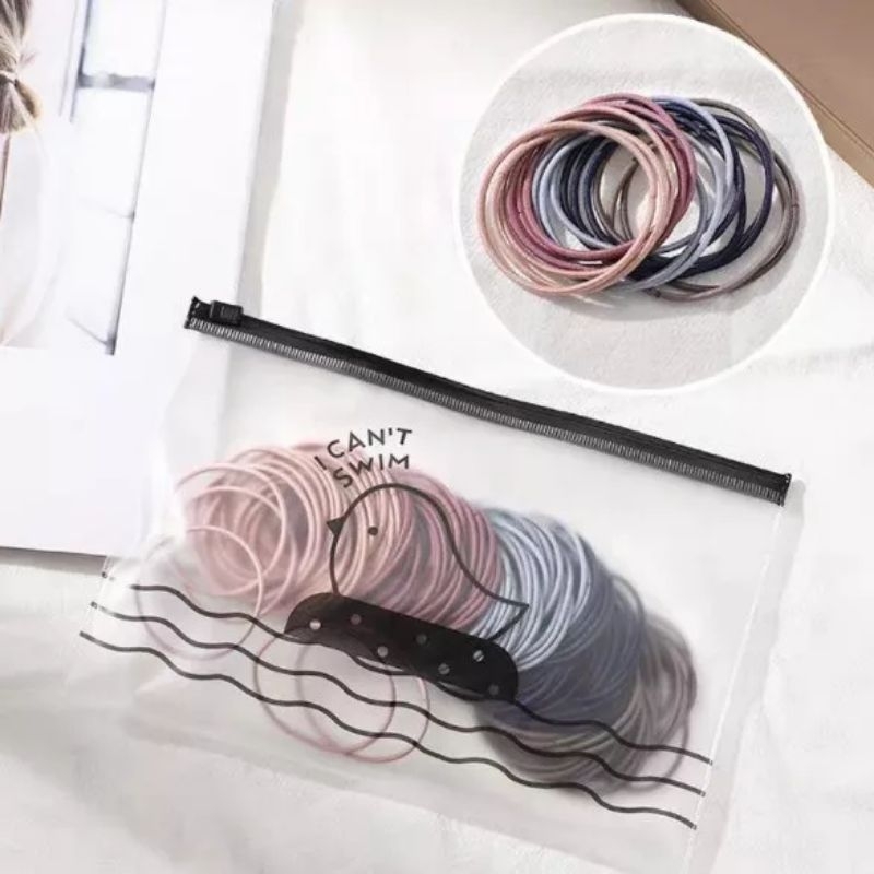 IKAT RAMBUT POLOS ELASTIS GAYA KOREA