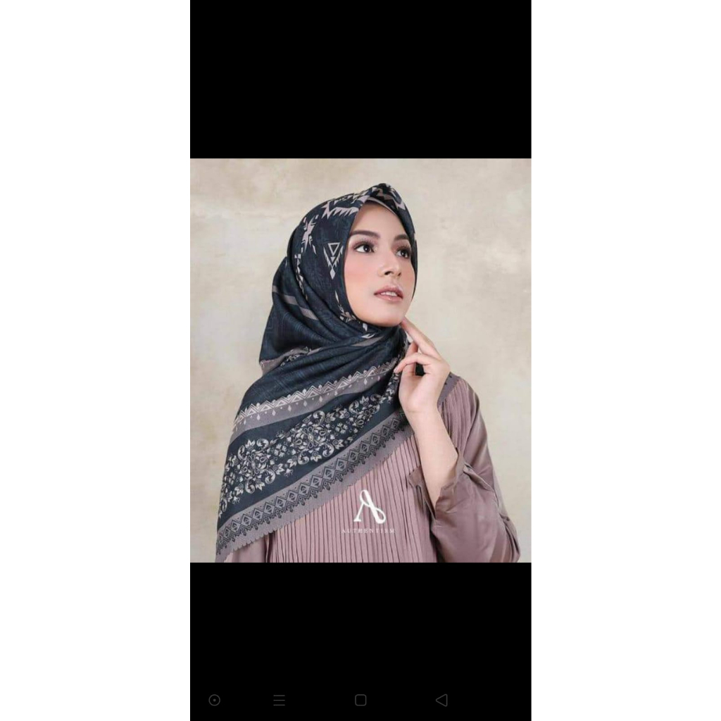 Hijab Segi Empat Voal Motif