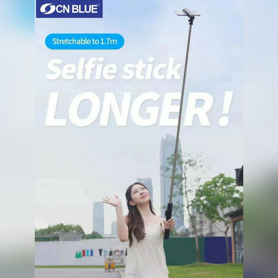 Ocean Blue OCN Y17 1.7M Tongsis Tripod Hp Bluetooth Selfie Stick Remote Shutter