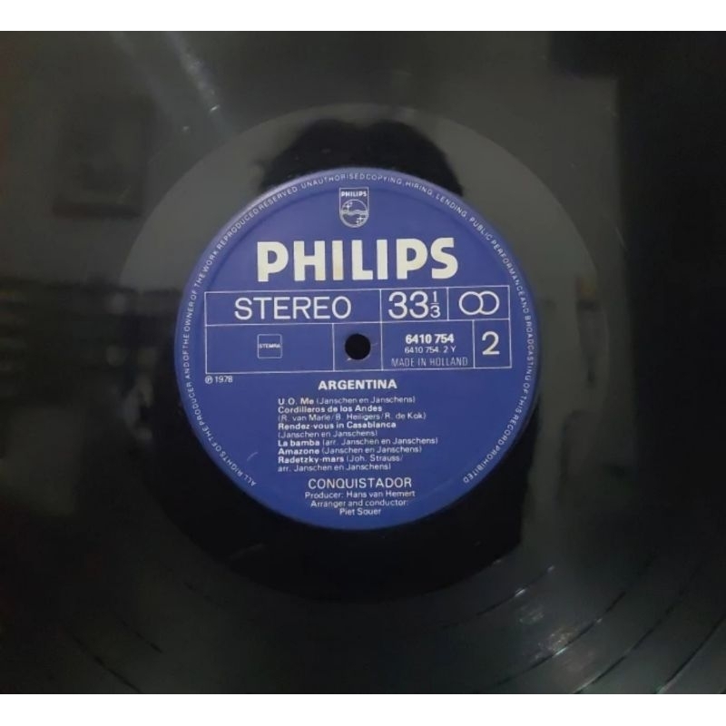 Vinyl Piringan Hitam 12 inch Conquistador-Argentina