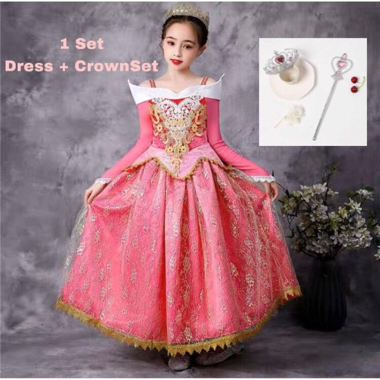 Kostum Dress Princess Aurora Pink