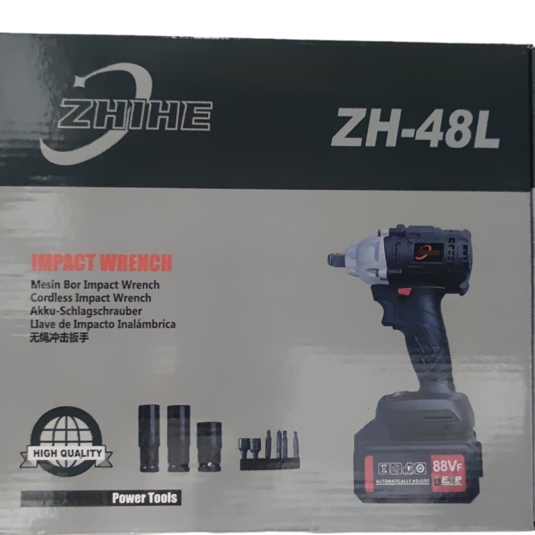 ZHIHE 300NM CORDLESS IMPACT WRENCH BRUSHLESS 48v / 88v SUNC / JLD 48s