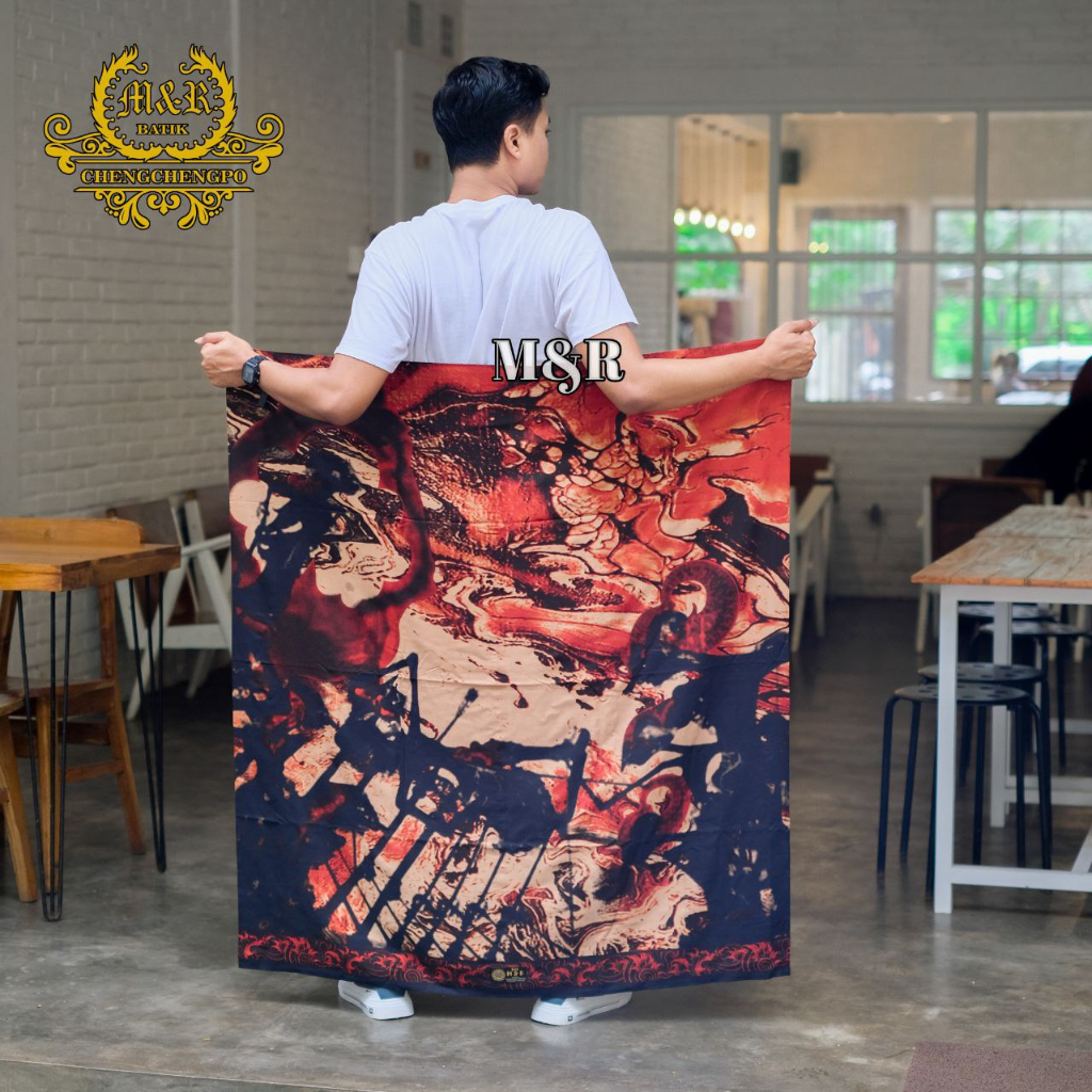 Sarung Batik Pria / Sarung Abstrak / Sarung Batik Santri
