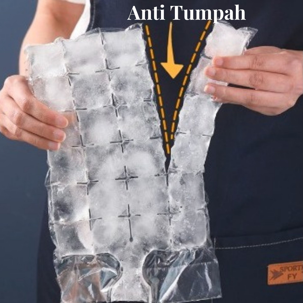 Kantong Plastik Cetakan Es Batu 10pcs/ Ice Bag 24cube Disposable Kantong Es Batu Sekali Pakai