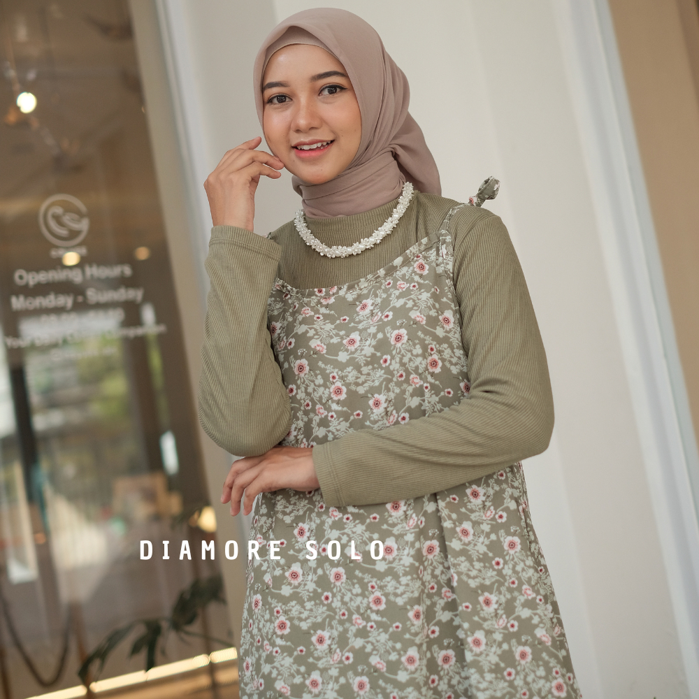 MOLLA OVERALL OUTER DRESS MOTIF BUNGA / OVERALL FLORAL KOREAN LOOK MAYUNG  / DRESS VINTAGE OVERSIZE / OVERAL DRESS FLORAL PATTERN