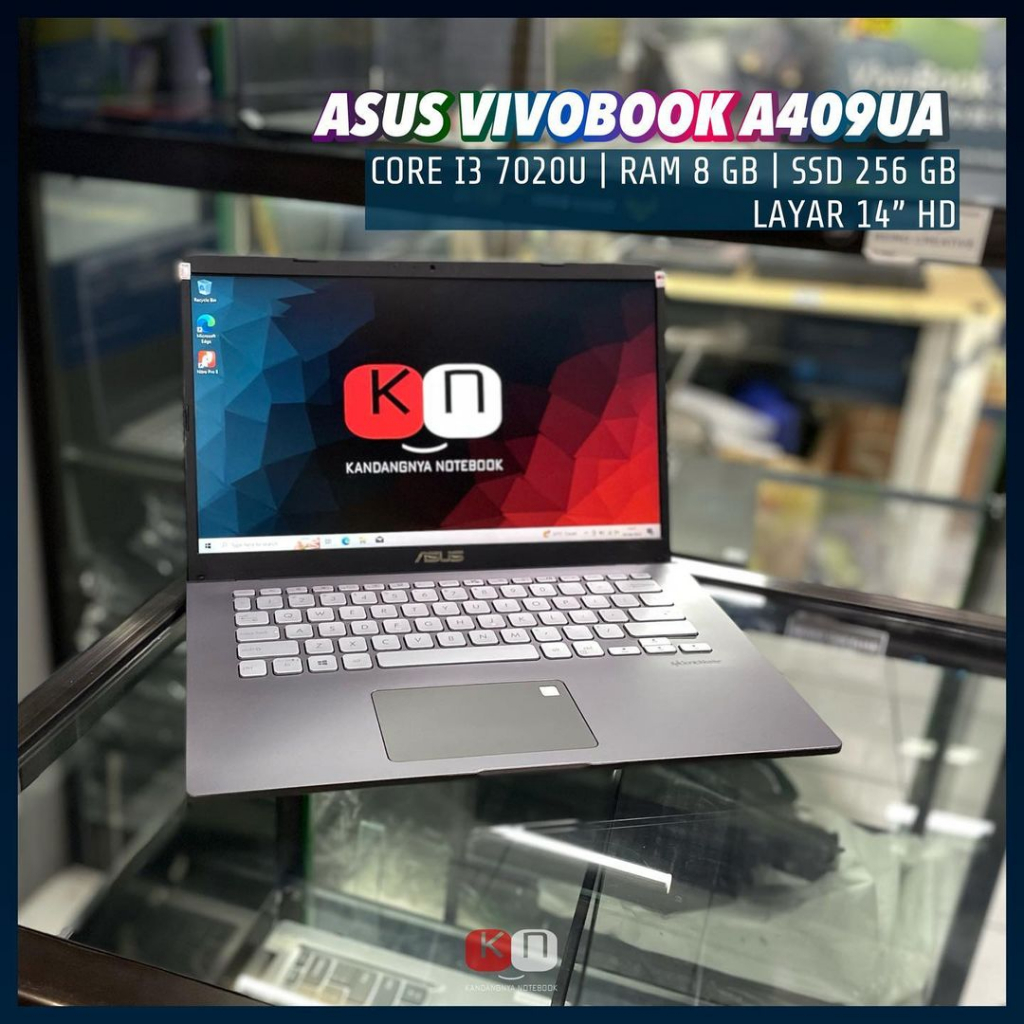 ASUS VIVOBOOK A409UA I3 7020U RAM 8GB SSD 256GB 14INCH HD