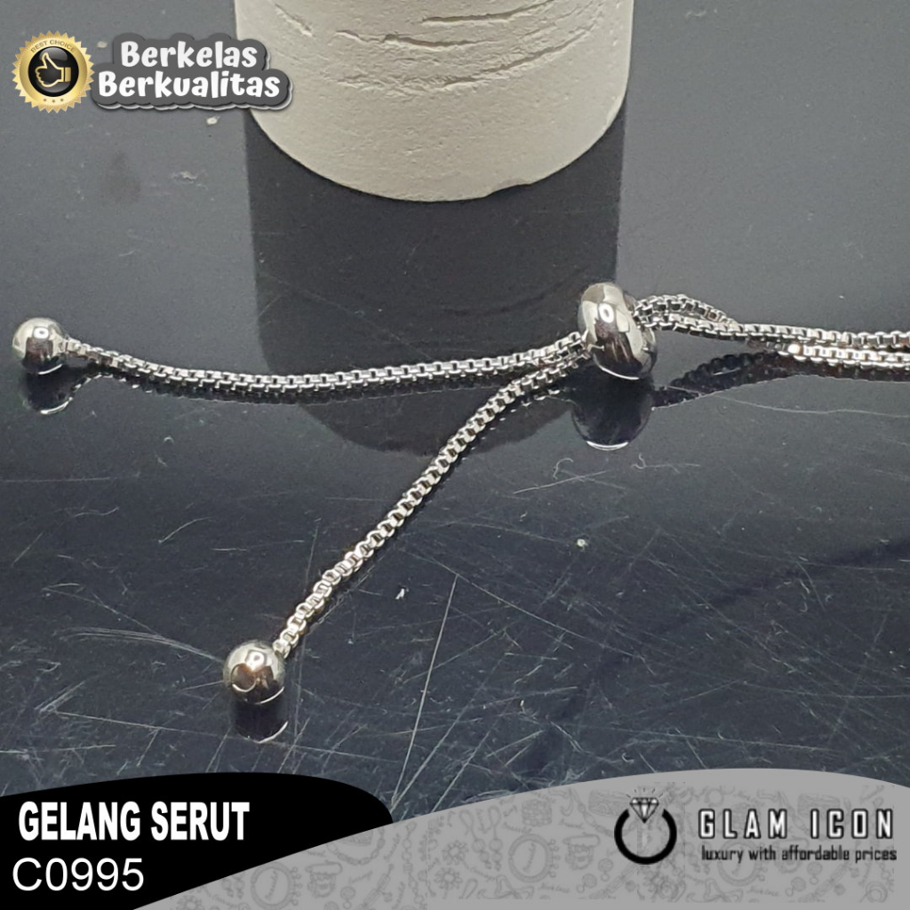 Gelang Serut mata baris bandul Cege C0995 GSS