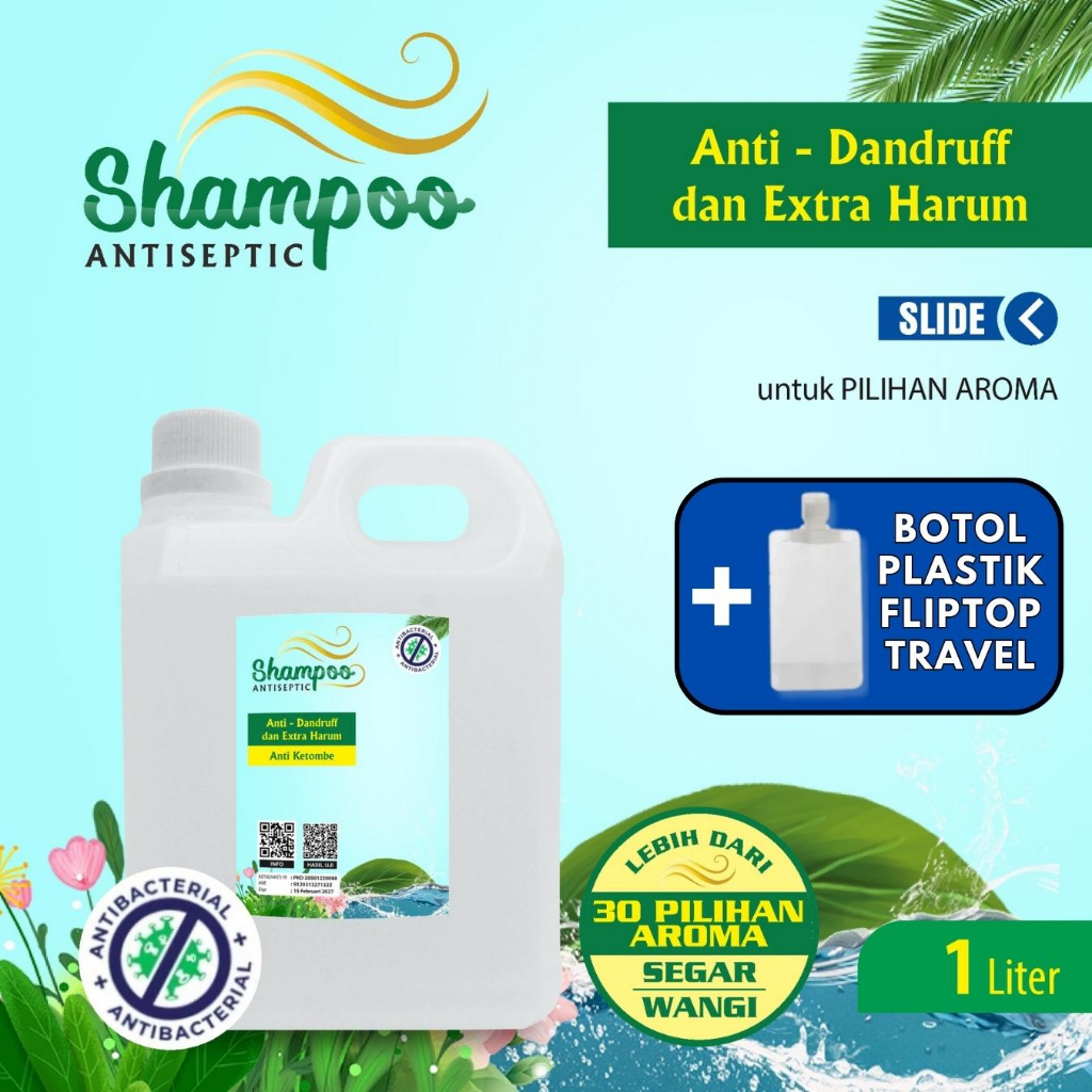 Shampoo Anti Dandruff Extra Harum Original Aroma Wangi Segar Kemasan 1 Liter Jerigen