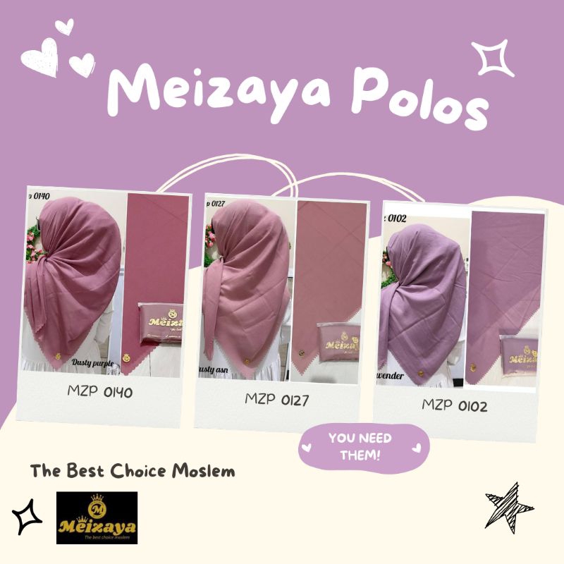 Meizaya Polos Hijab Segi Empat