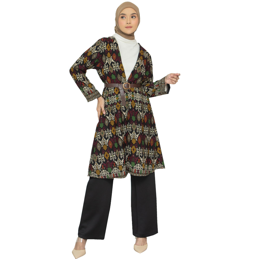 Long Cardi Wanita Motif Batik Premium LG 831
