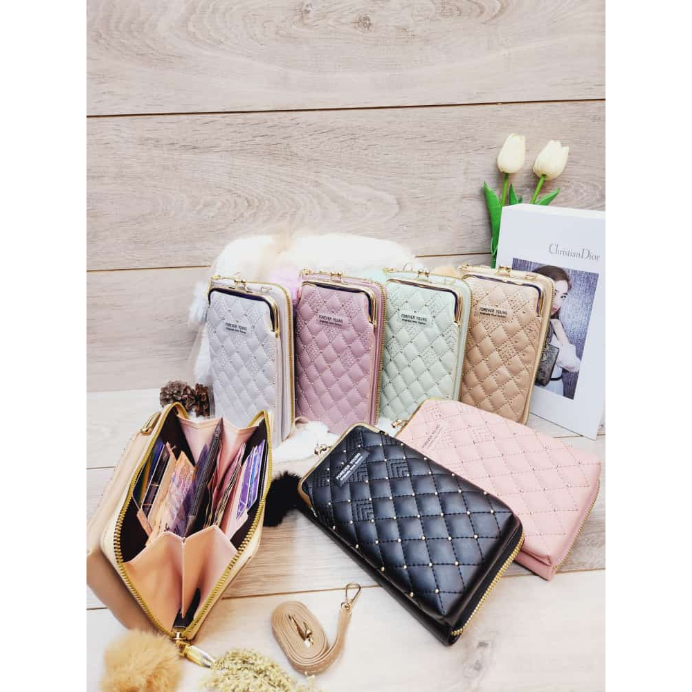 Tas Hp Forever Young/Dompet Hp Behel Resleting 1/Tas Hp Wanita Korean Style 5M-115